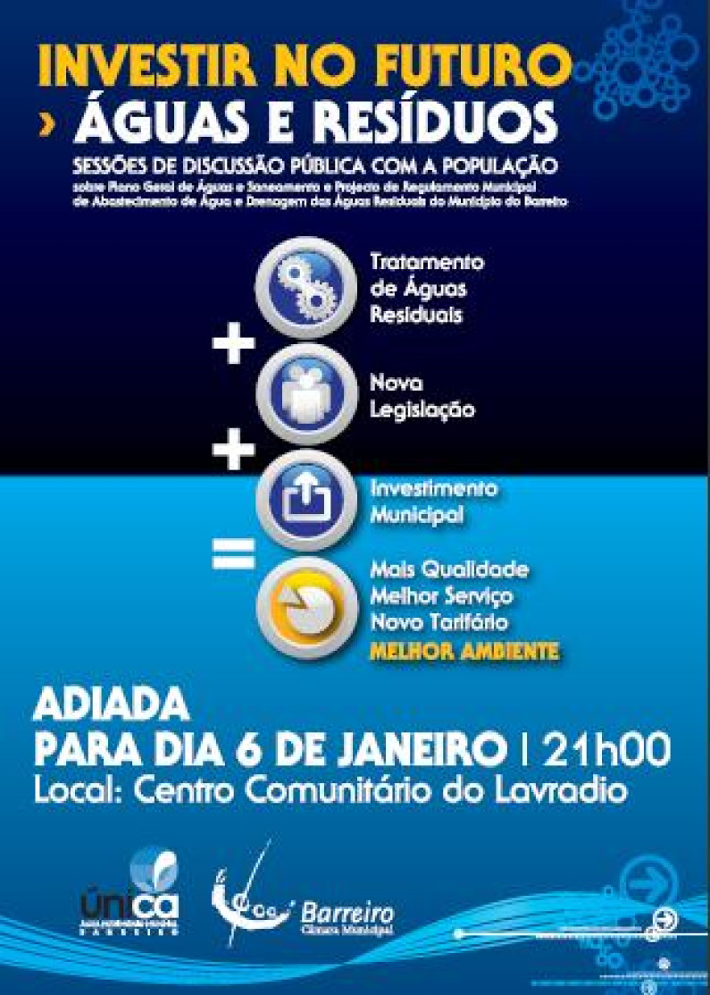 Sessão de participação pública a 6 de Janeiro no centro comunitário do lavradio Sessão de participação pública a 6 de Janeiro no centro comunitário do lavradio