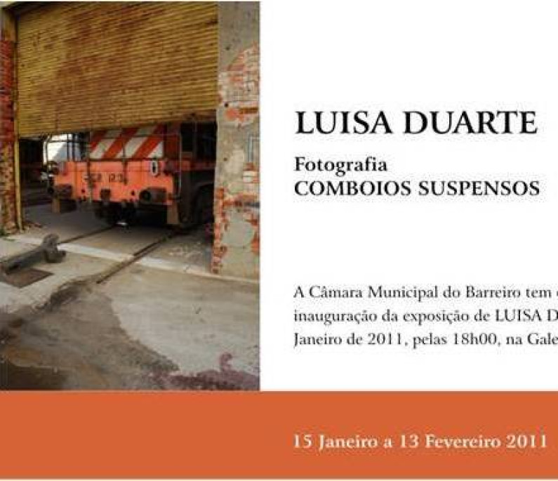 Comboios Suspensos” na Galeria Municipal de Arte de 15 de Janeiro a 13 de Fevereiro Comboios Suspensos” na Galeria Municipal de Arte de 15 de Janeiro a 13 de Fevereiro