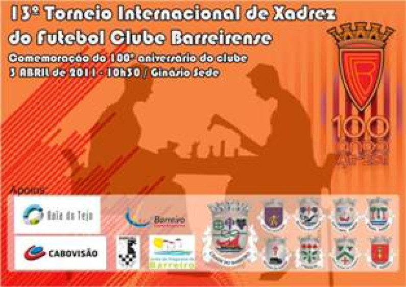Torneio Internacional de Xadrez do FC Barreirense 3 de Abril Torneio Internacional de Xadrez do FC Barreirense 3 de Abril