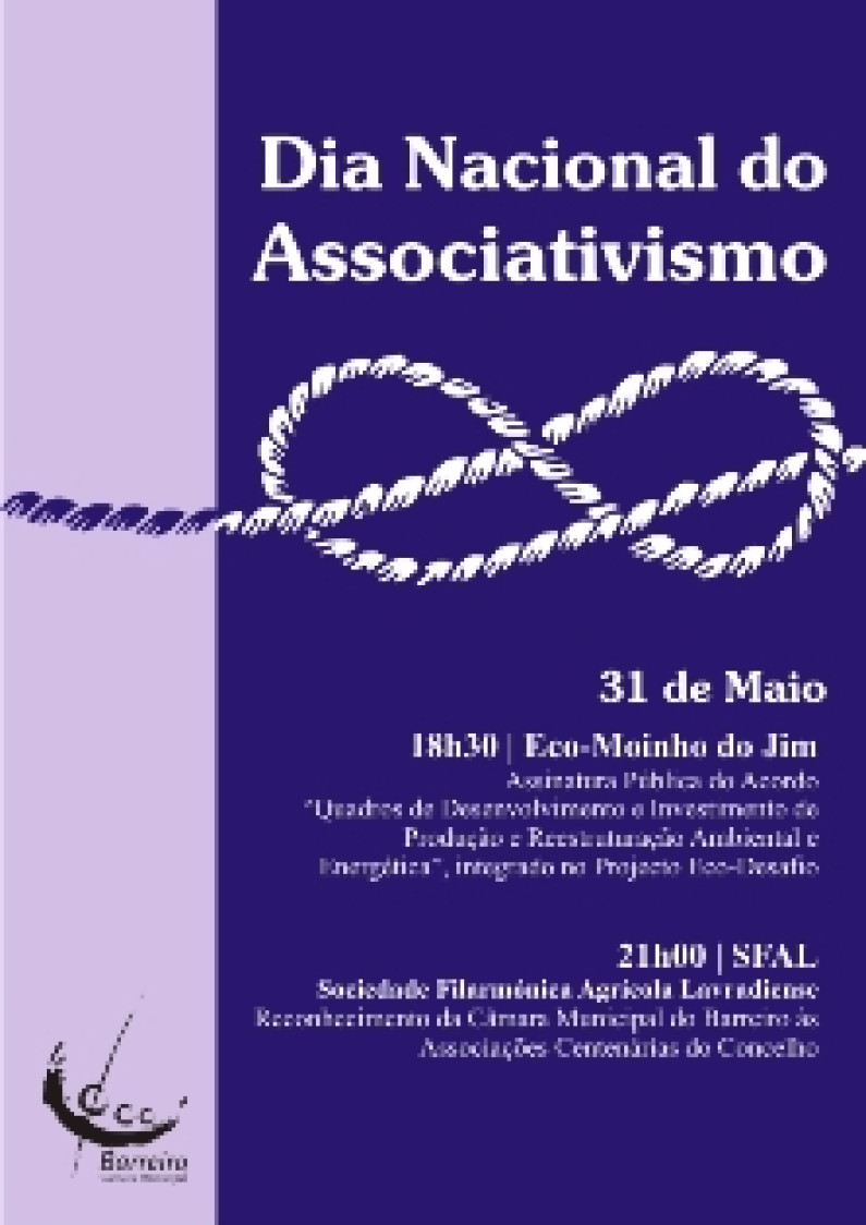 CMB assinala Dia Nacional do Associativismo a 31 de Maio CMB assinala Dia Nacional do Associativismo a 31 de Maio