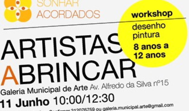 Artistas a Brincar Workshop de desenho e pintura 11 de Junho Artistas a Brincar Workshop de desenho e pintura 11 de Junho