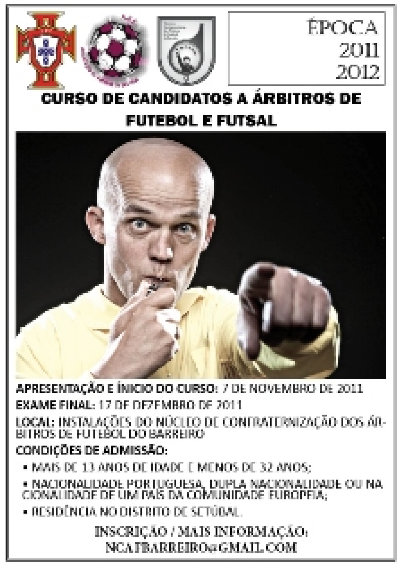 Curso de Candidatos a Árbitros de Futebol Curso de Candidatos a Árbitros de Futebol