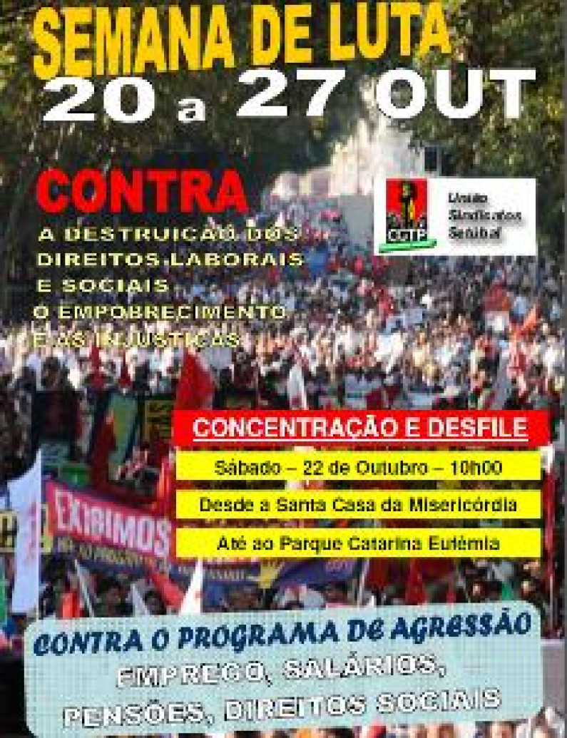 JORNADA DE LUTA NO BARREIRO CONTRA O ATAQUE AOS DIREITOS LABORAIS E SOCIAIS JORNADA DE LUTA NO BARREIRO CONTRA O ATAQUE AOS DIREITOS LABORAIS E SOCIAIS