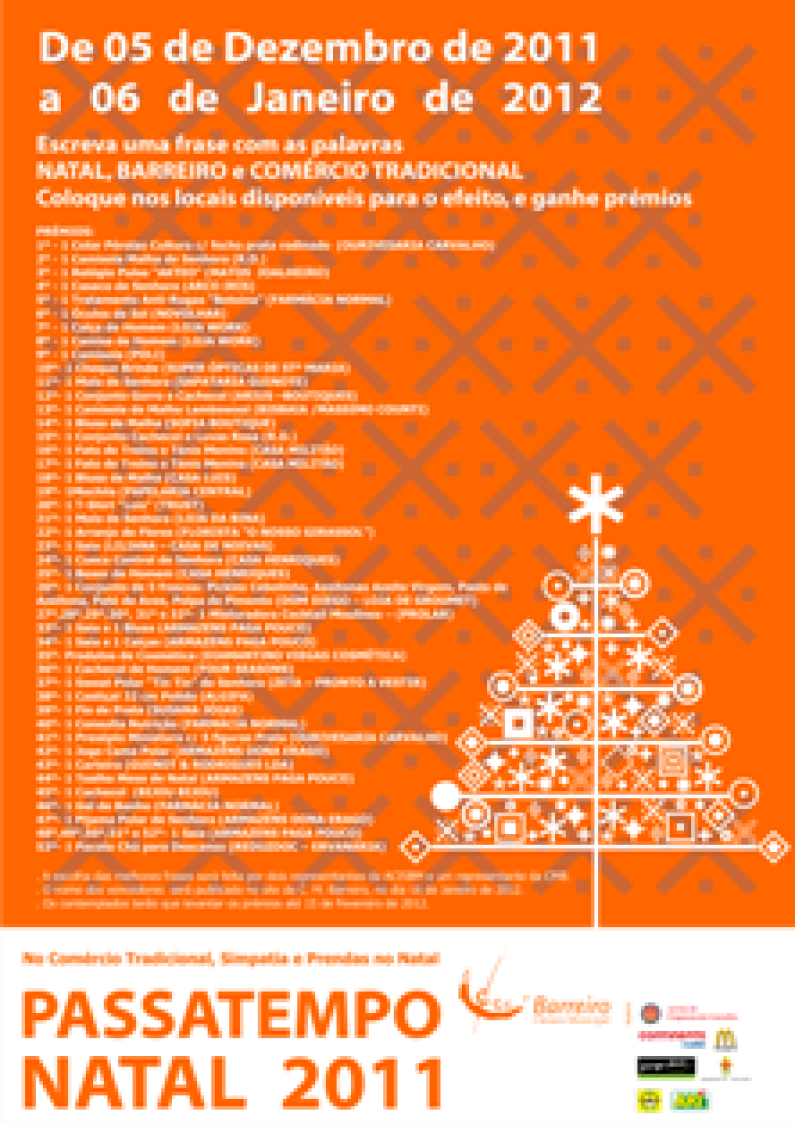 Passatempo de Natal do Comércio Tradicional decorre até Janeiro Passatempo de Natal do Comércio Tradicional decorre até Janeiro