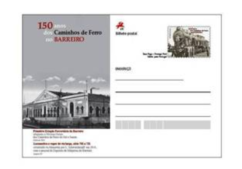 150 Anos dos Caminhos-de-ferro em Postal 150 Anos dos Caminhos-de-ferro em Postal