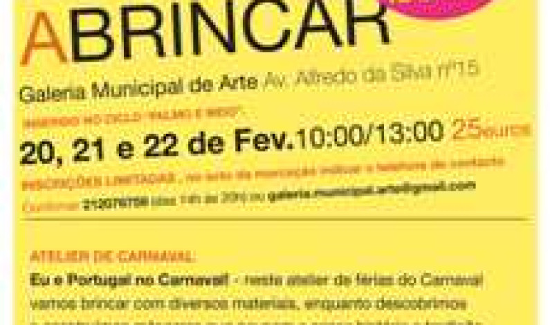 Artistas a Brincar no Ateliê de Carnaval Artistas a Brincar no Ateliê de Carnaval