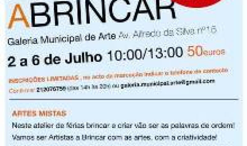 2 a 6 de julho Workshop de Desenho e Pintura “artes mistas” 2 a 6 de julho Workshop de Desenho e Pintura “artes mistas”