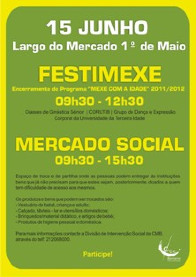 “FESTIMEXE” E “MERCADO SOCIAL” Dia 15 DE JUNHO NO LARGO 1º DE MAIO “FESTIMEXE” E “MERCADO SOCIAL” Dia 15 DE JUNHO NO LARGO 1º DE MAIO