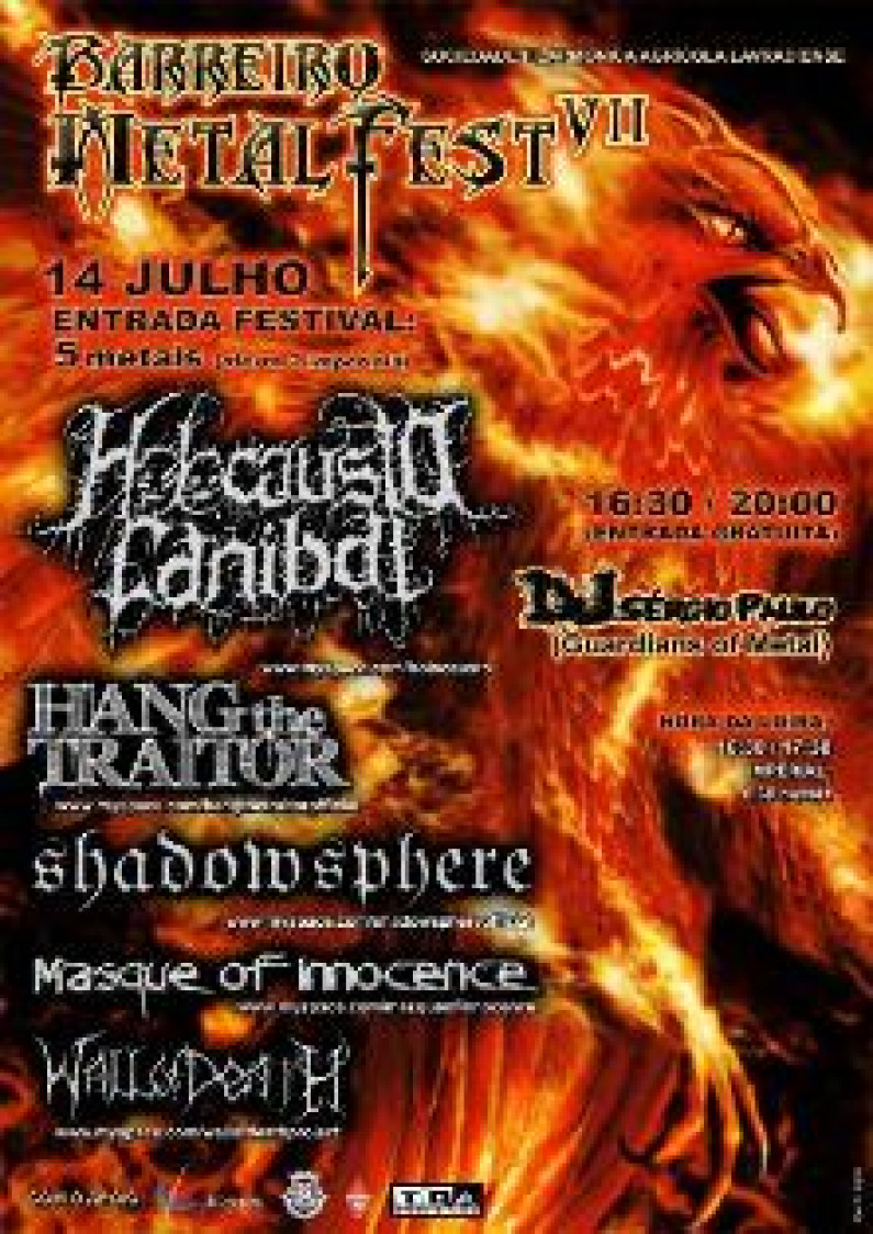 VII edição do Metalfest Barreiro 14 de julho, na SFAL VII edição do Metalfest Barreiro 14 de julho, na SFAL