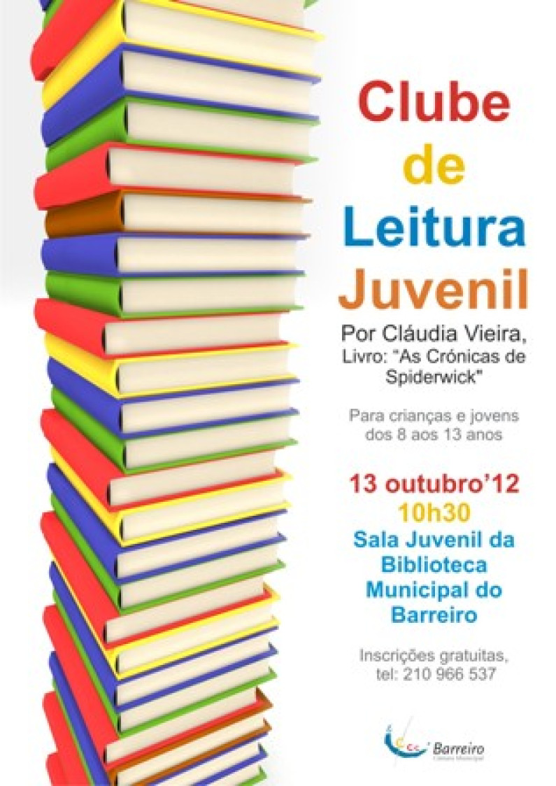 No Barreiro Inscrições abertas para Clube de Leitura Juvenil No Barreiro Inscrições abertas para Clube de Leitura Juvenil