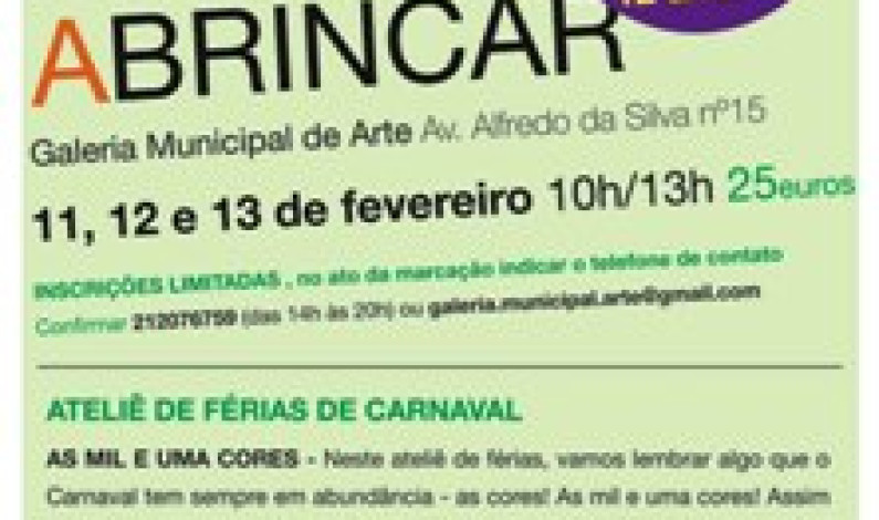 Ateliê Artistas a Brincar no âmbito do projecto PALMO E MEIO Ateliê Artistas a Brincar no âmbito do projecto PALMO E MEIO