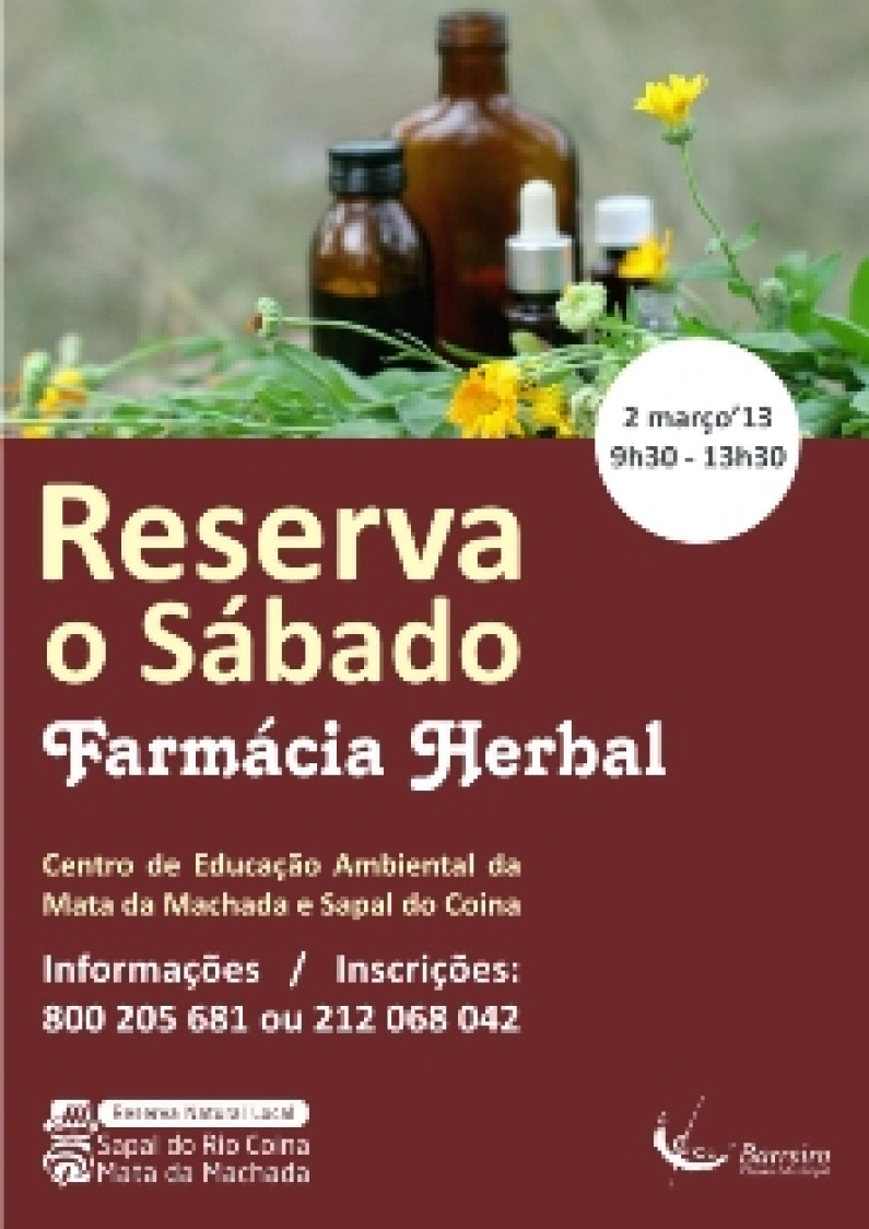 ‘RESERVA O SÁBADO’ Farmácia Herbal | 2 março | 9h30 – 13h30 ‘RESERVA O SÁBADO’ Farmácia Herbal | 2 março | 9h30 – 13h30