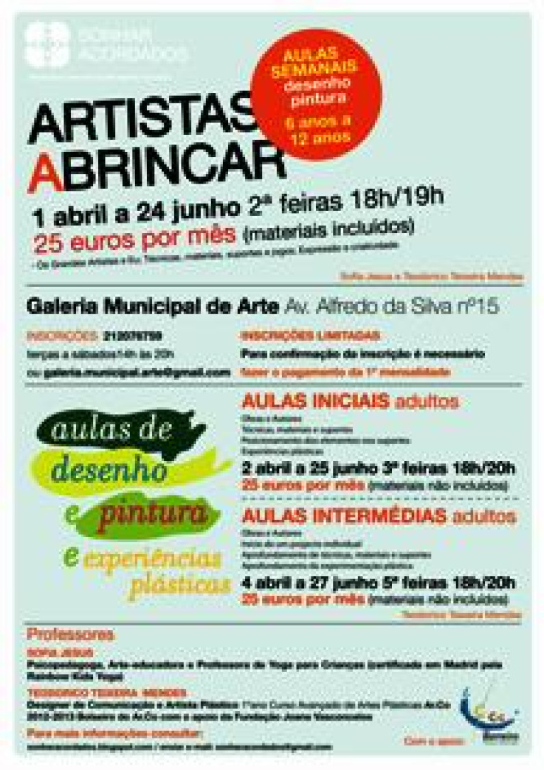 Sonhar acordados Aulas de desenho e pintura para crianças e adultos Sonhar acordados Aulas de desenho e pintura para crianças e adultos