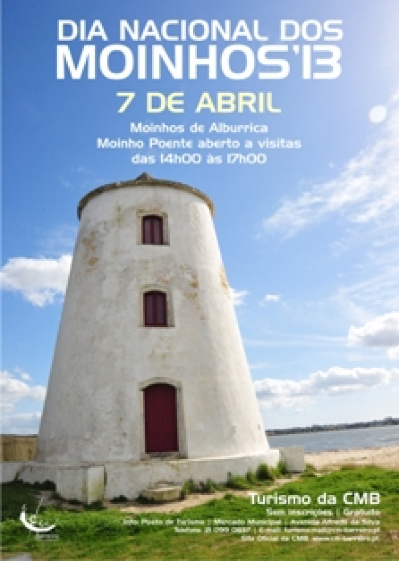 Visita gratuita ao Moinho Poente, a 7 de abril, entre as 14h00 e as 17h00 Visita gratuita ao Moinho Poente, a 7 de abril, entre as 14h00 e as 17h00
