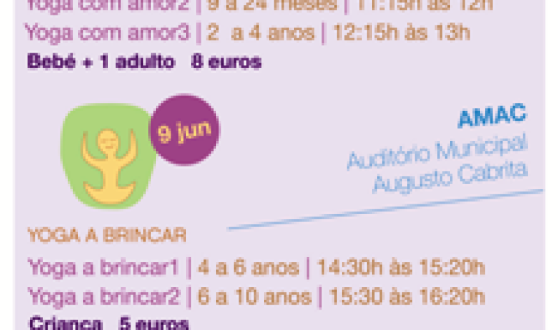 Yoga no AMAC – 9 junho Yoga no AMAC – 9 junho