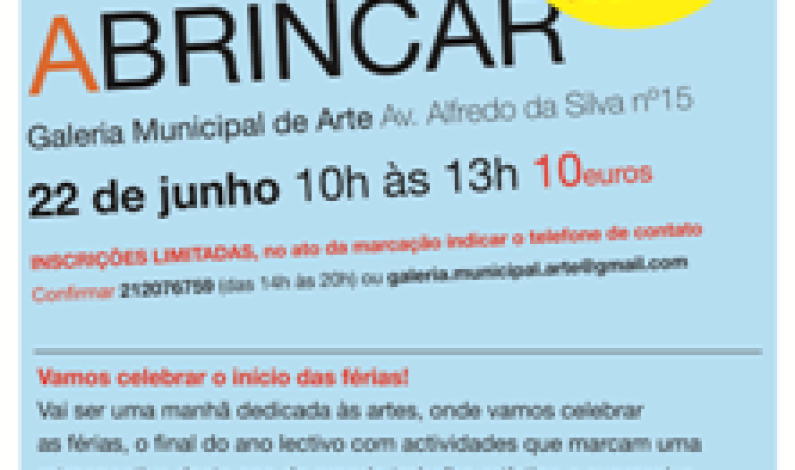 Atelier Artistas a Brincar – 22 junho Atelier Artistas a Brincar – 22 junho