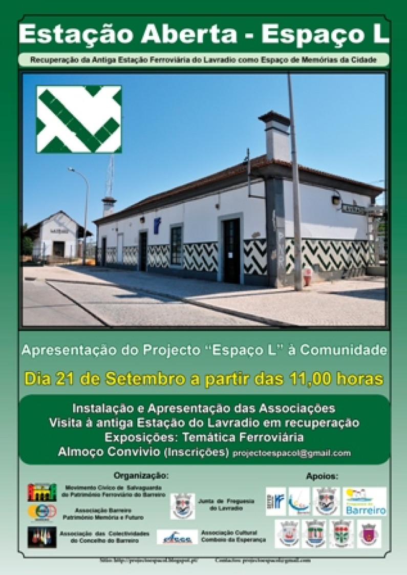 Estação Aberta – Espaço L Antiga Estação do Lavradio “abre” portas a 21 Setembro! Estação Aberta – Espaço L Antiga Estação do Lavradio “abre” portas a 21 Setembro!