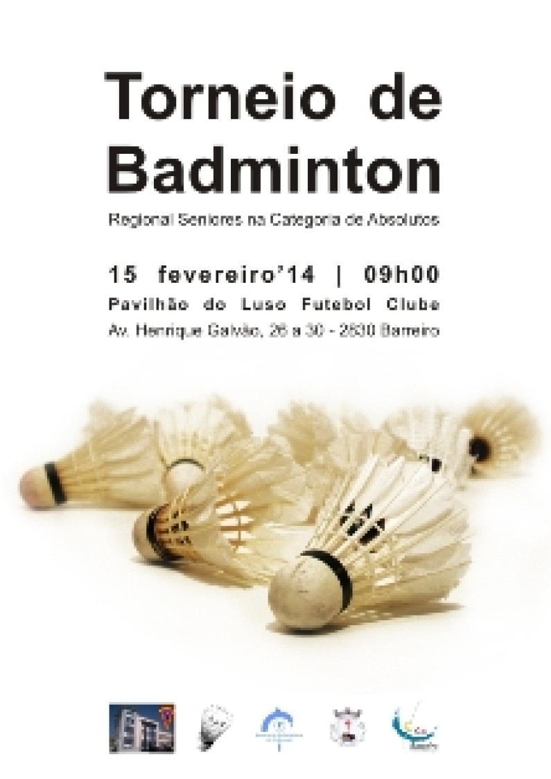 Torneio de Badminton – Regional Seniores Absolutos Torneio de Badminton – Regional Seniores Absolutos