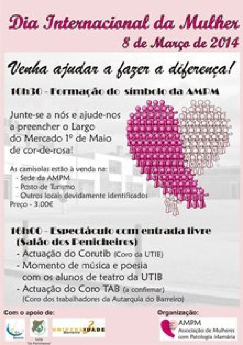 «Venha ajudar a fazer a diferença» no Dia Internacional da Mulher «Venha ajudar a fazer a diferença» no Dia Internacional da Mulher