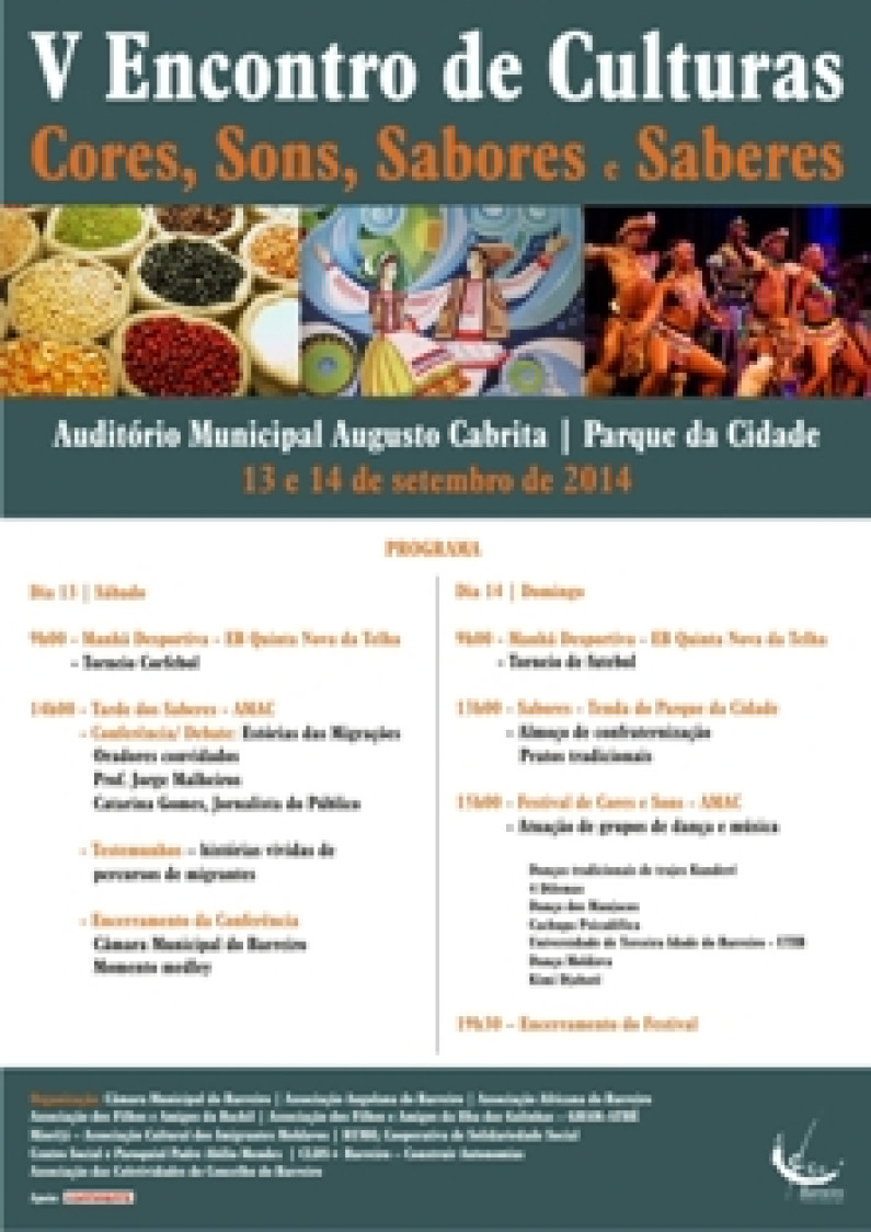 V ENCONTRO DE CULTURAS | Cores, Sons, Sabores e Saberes V ENCONTRO DE CULTURAS | Cores, Sons, Sabores e Saberes
