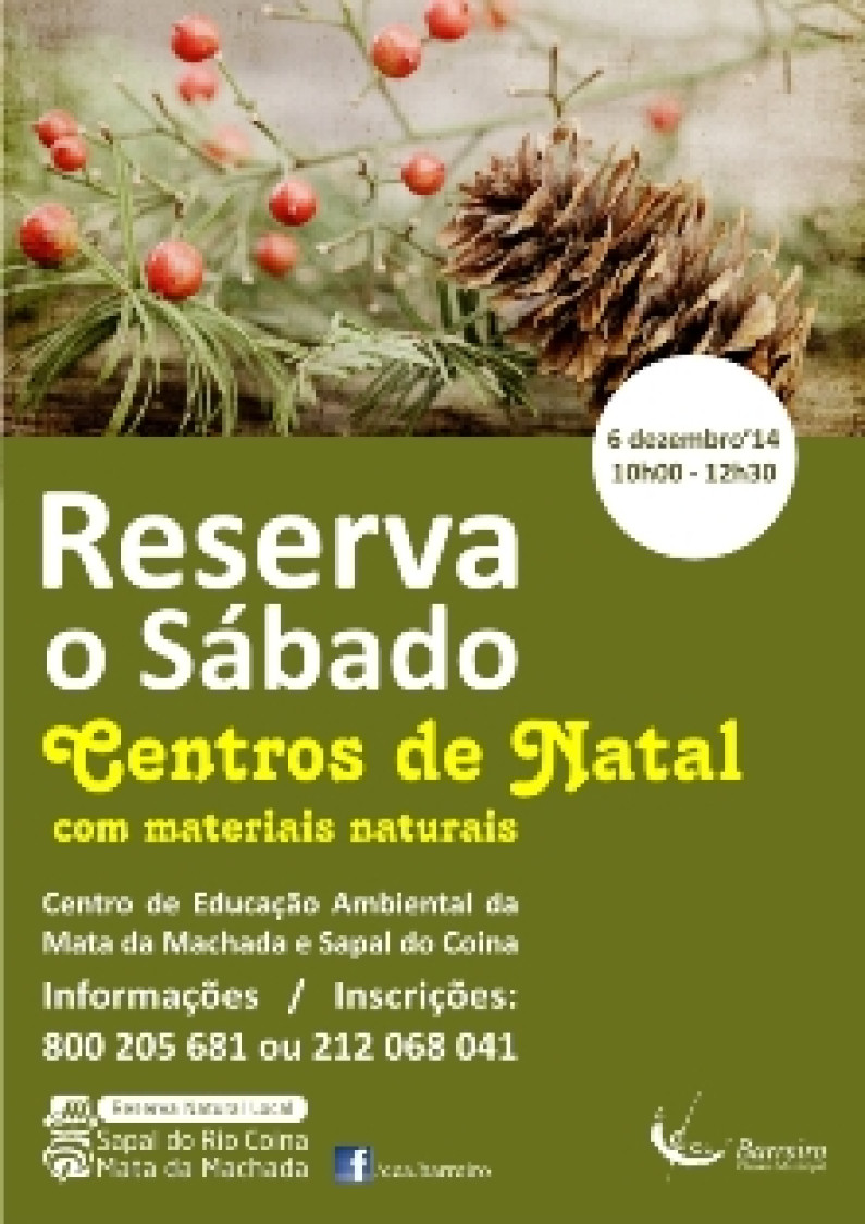‘RESERVA O SÁBADO’ Centros de Natal com materiais naturais ‘RESERVA O SÁBADO’ Centros de Natal com materiais naturais