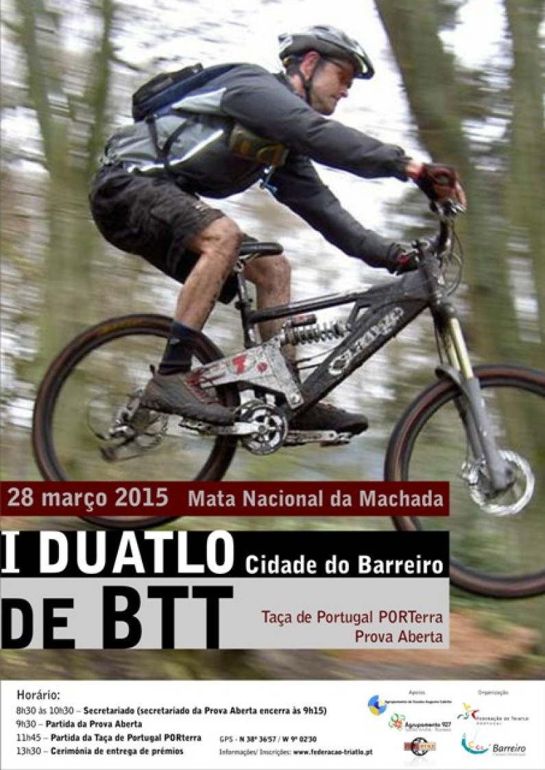 Duatlo BTT do Barreiro, a 28 de março, com a Mata da Machada como palco Duatlo BTT do Barreiro, a 28 de março, com a Mata da Machada como palco