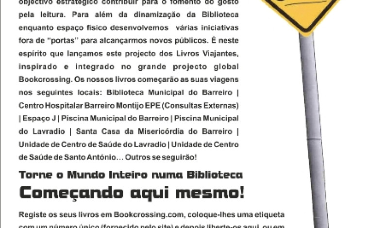 LIVROS VIAJANTES NO BARREIRO LIVROS VIAJANTES NO BARREIRO
