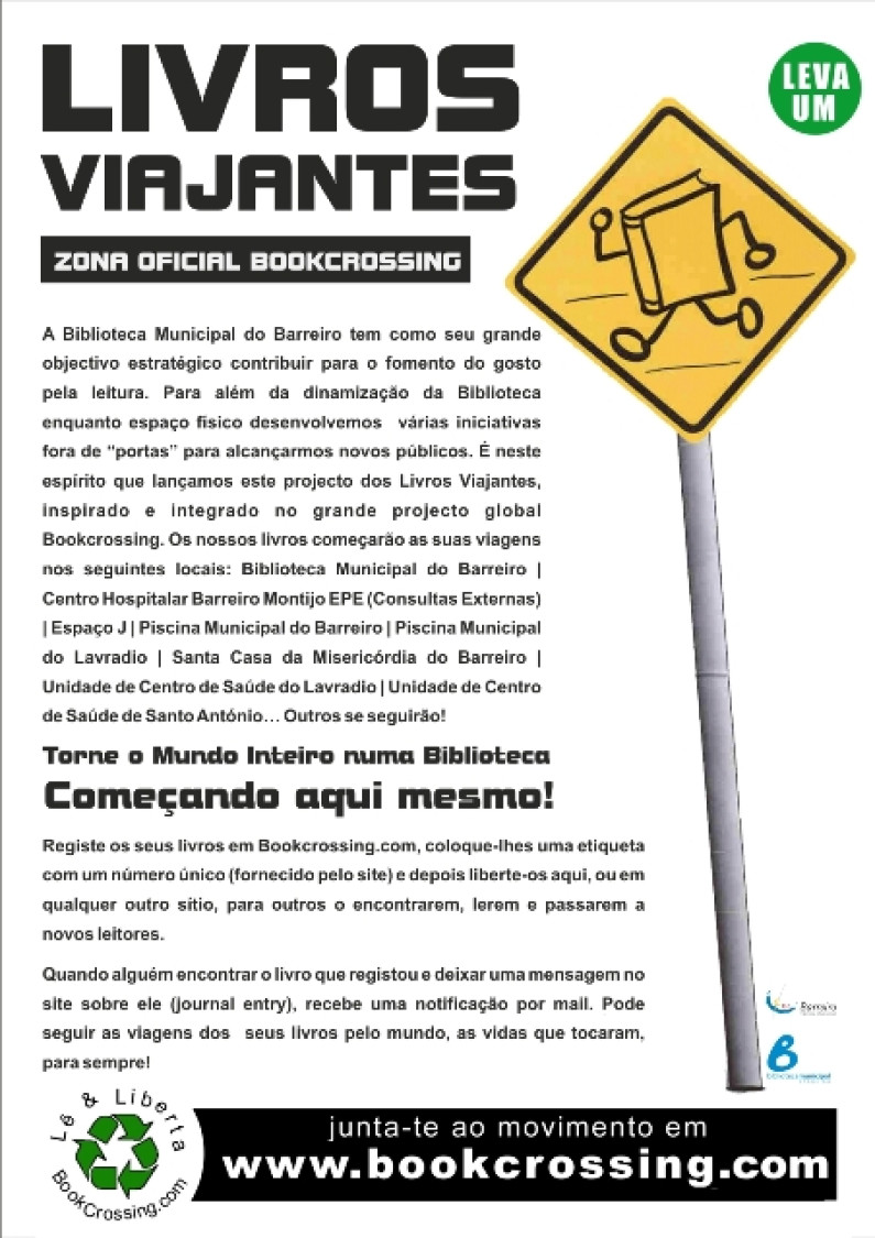 LIVROS VIAJANTES NO BARREIRO LIVROS VIAJANTES NO BARREIRO