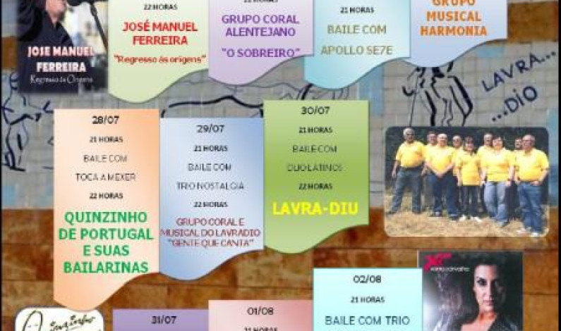 Festas Populares do Lavradio 2015, 24 de julho a 2 de agosto Festas Populares do Lavradio 2015, 24 de julho a 2 de agosto