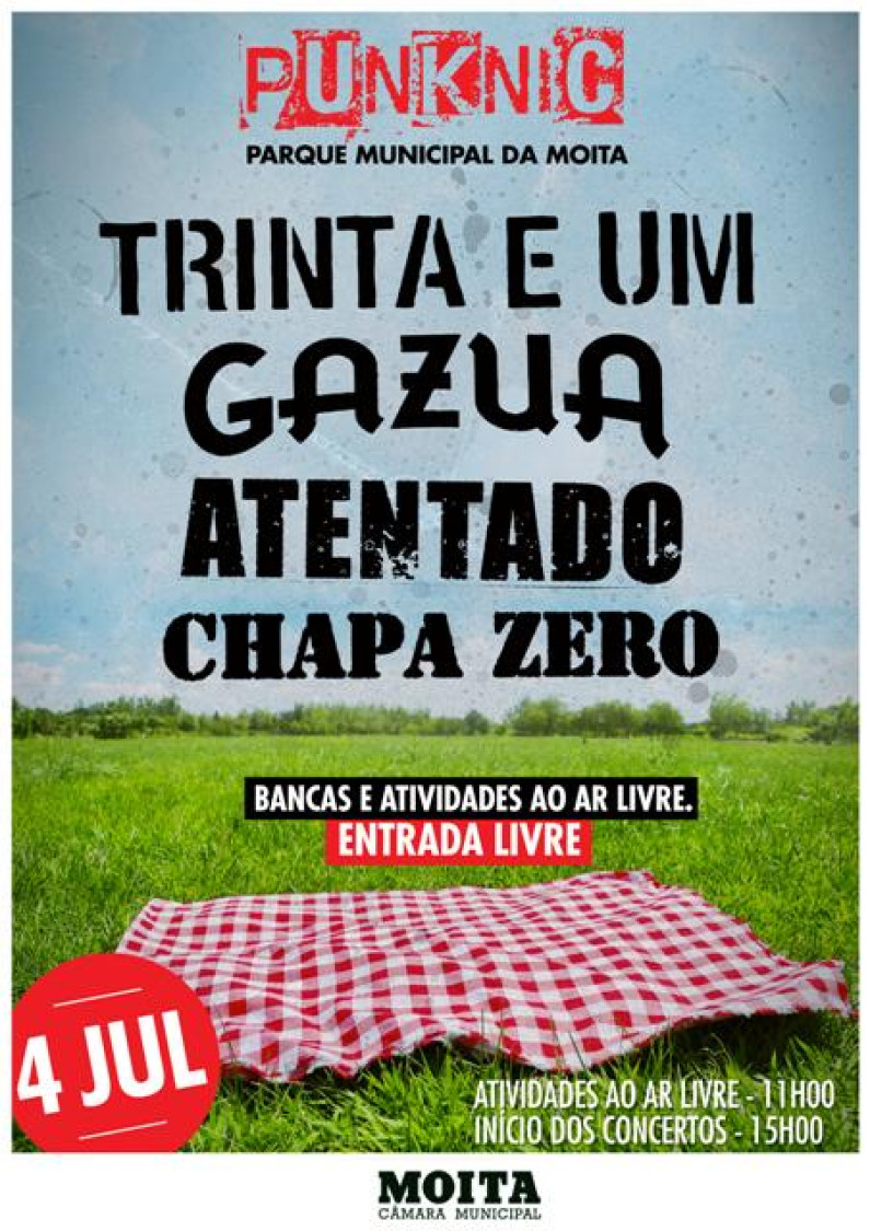Punknic com música e atividades desportivas no Parque Municipal da Moita Punknic com música e atividades desportivas no Parque Municipal da Moita
