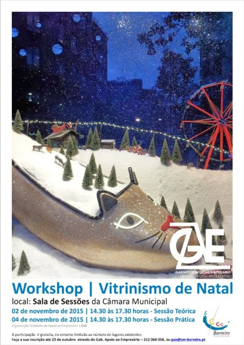 Workshop de Vitrinismo de Natal dias 2 e 4 de novembro Workshop de Vitrinismo de Natal dias 2 e 4 de novembro