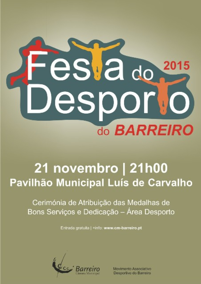 Festa do Desporto, dia 21 de novembro, 21h00 Festa do Desporto, dia 21 de novembro, 21h00