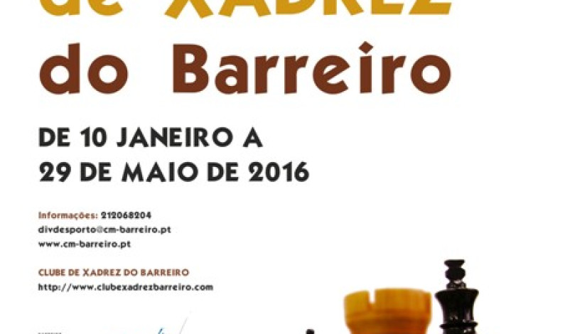 18º Circuito de Torneios de Xadrez do Barreiro tem a sua 1ª jornada agendada para 10 de janeiro 18º Circuito de Torneios de Xadrez do Barreiro tem a sua 1ª jornada agendada para 10 de janeiro
