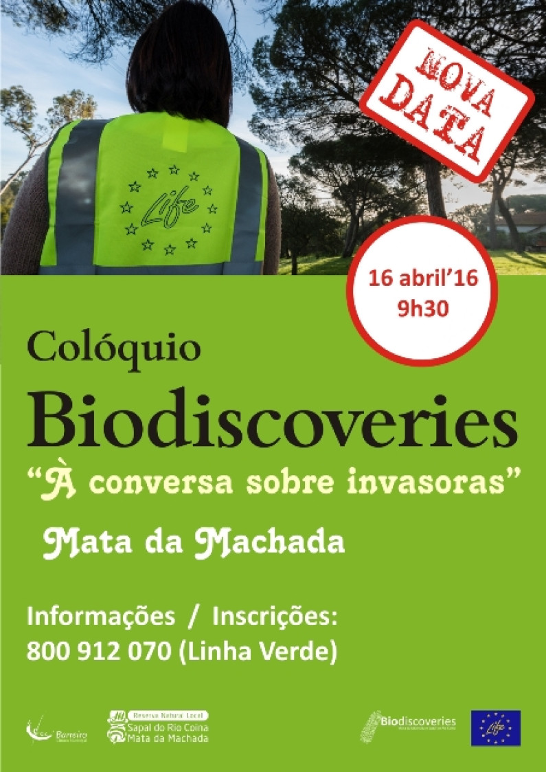 Colóquio “À conversa sobre invasoras”, dia 16 de abril, na Mata Nacional da Machada Colóquio “À conversa sobre invasoras”, dia 16 de abril, na Mata Nacional da Machada